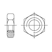 Гайка шестигранная низкая с уменьшенным размером, класс точности А ГОСТ 2526-70 - фото - 2