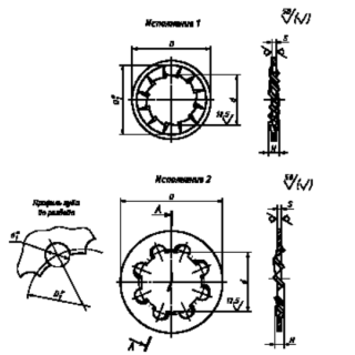Шайбы стопорные с внутренними зубьями ГОСТ 10462-81 - фото - 1